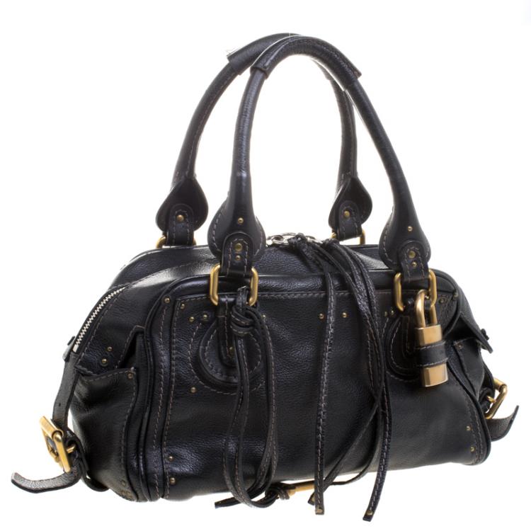 Pre Owned Chloe Black Leather Medium Paddington Satchel