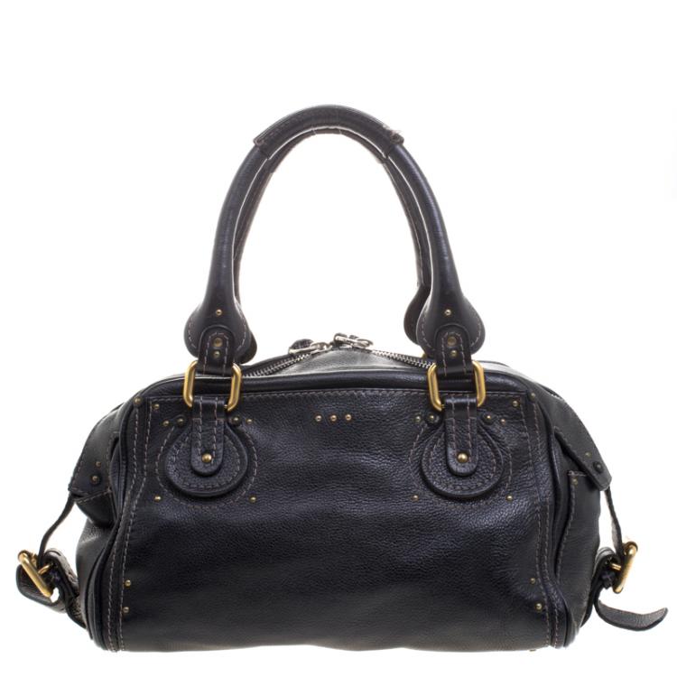 Pre Owned Chloe Black Leather Medium Paddington Satchel