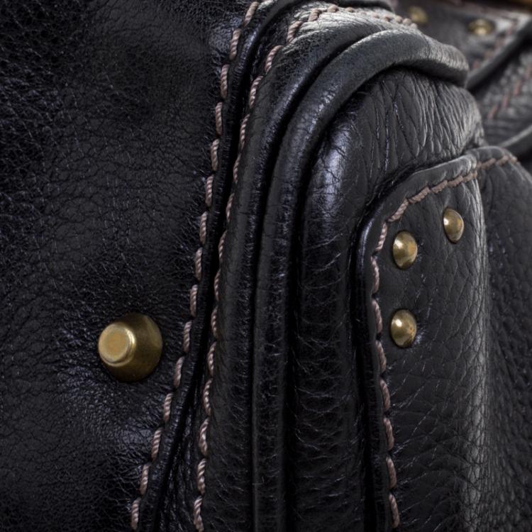 Pre Owned Chloe Black Leather Medium Paddington Satchel