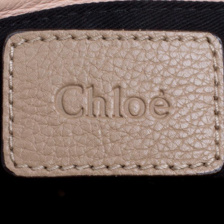 Pre Owned Chloe Beige Leather Medium Paraty Shoulder Bag
