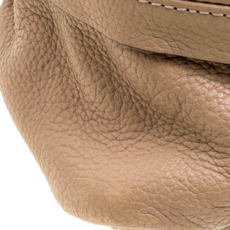 Pre Owned Chloe Beige Leather Medium Paraty Shoulder Bag