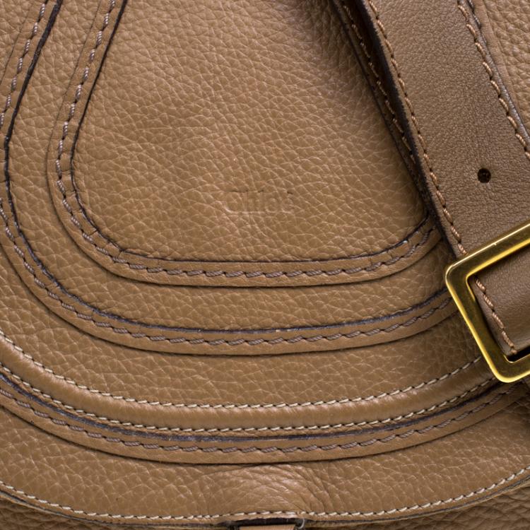 Pre Owned Chloe Brown Leather Medium Marcie Crossbody Bag