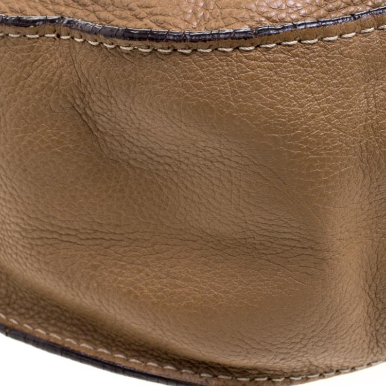 Pre Owned Chloe Brown Leather Medium Marcie Crossbody Bag