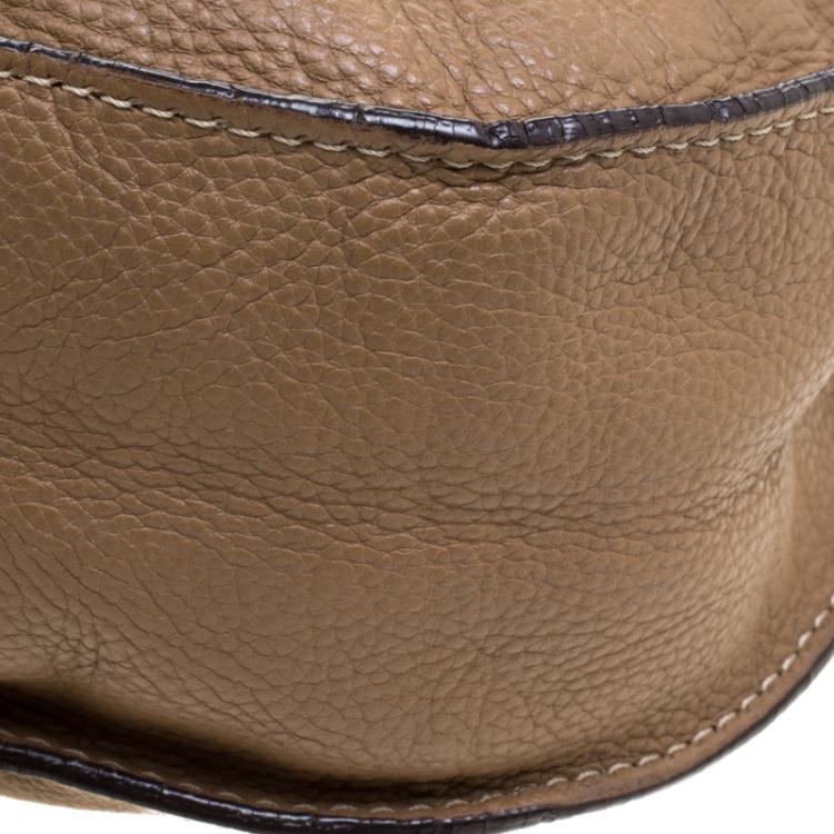 Pre Owned Chloe Brown Leather Medium Marcie Crossbody Bag