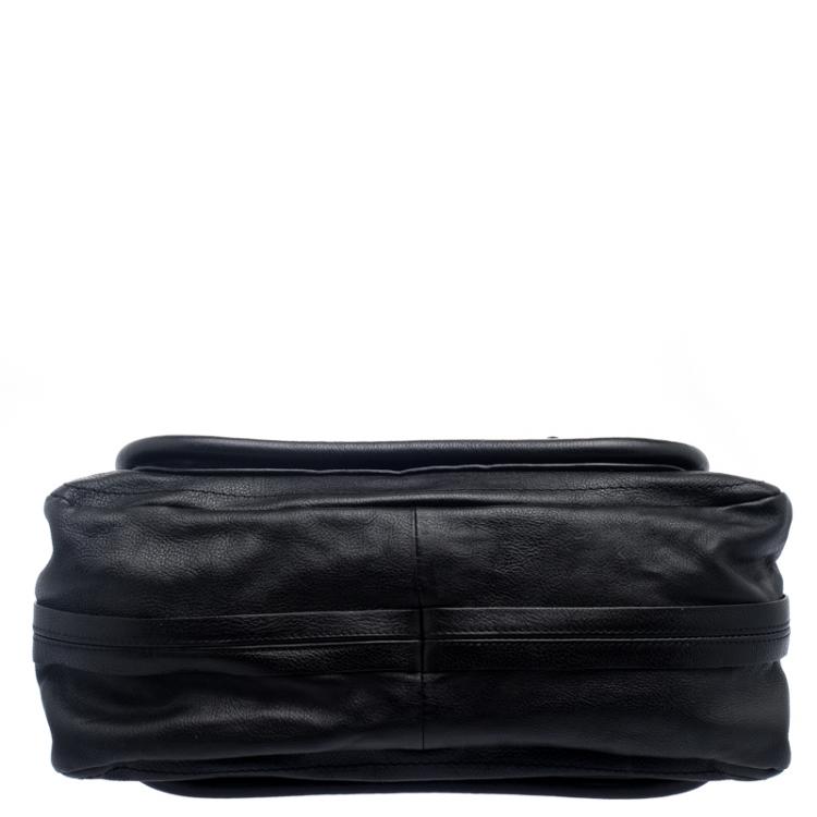 Pre Owned Chloe Black Leather Medium Paraty Shoulder Bag
