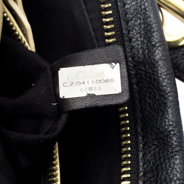 Pre Owned Chloe Black Leather Medium Paraty Shoulder Bag