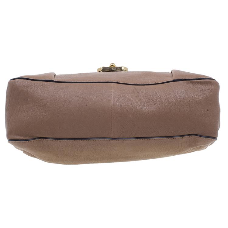 Pre Owned Chloe Brown Leather Large Elsie Shoulder Bag