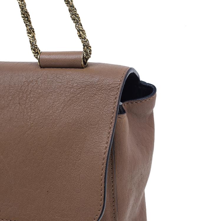 Pre Owned Chloe Brown Leather Large Elsie Shoulder Bag