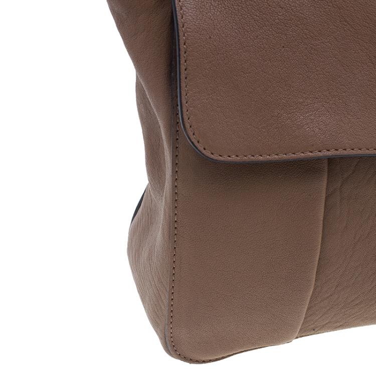 Pre Owned Chloe Brown Leather Large Elsie Shoulder Bag