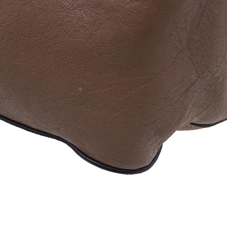 Pre Owned Chloe Brown Leather Large Elsie Shoulder Bag