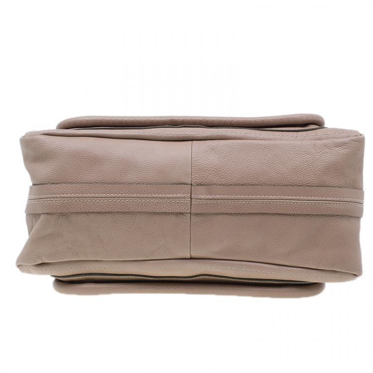 Pre Owned Chloe Beige Leather Medium Paraty Bag