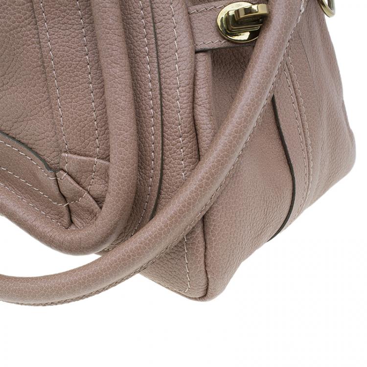 Pre Owned Chloe Beige Leather Medium Paraty Bag