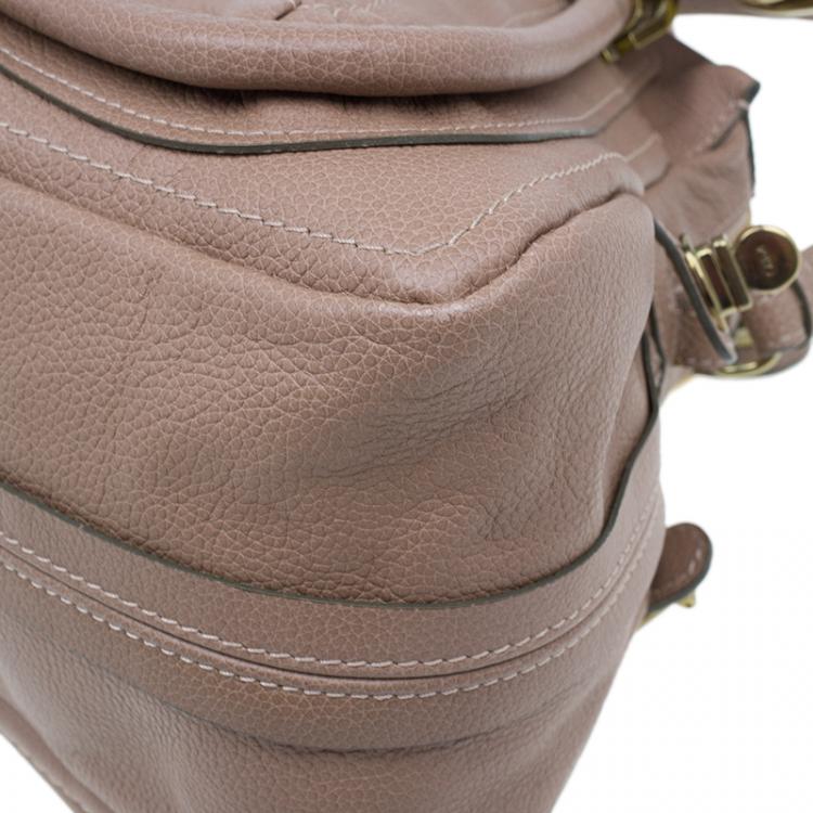 Pre Owned Chloe Beige Leather Medium Paraty Bag