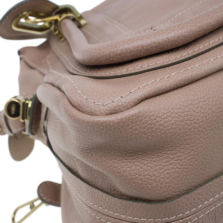 Pre Owned Chloe Beige Leather Medium Paraty Bag