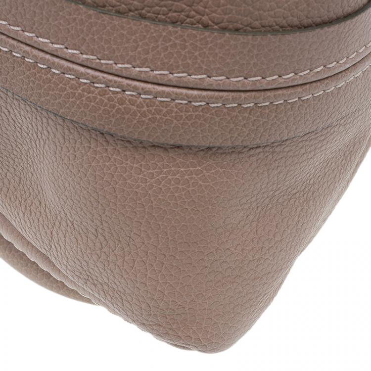 Pre Owned Chloe Beige Leather Medium Paraty Bag