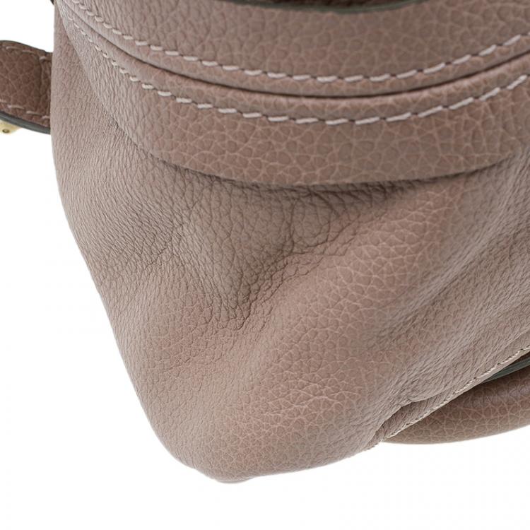 Pre Owned Chloe Beige Leather Medium Paraty Bag