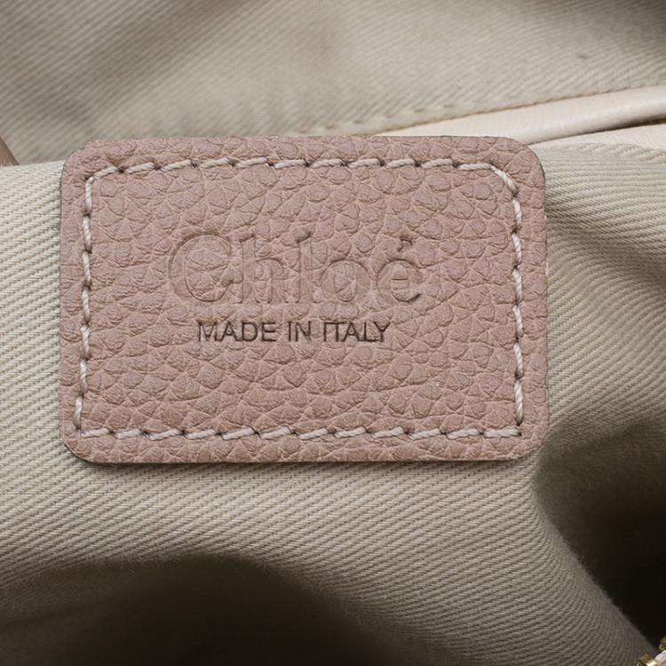 Pre Owned Chloe Beige Leather Medium Paraty Bag