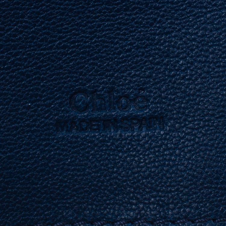 Pre Owned Chloe Two Tone Leather Bobbie Wallet 