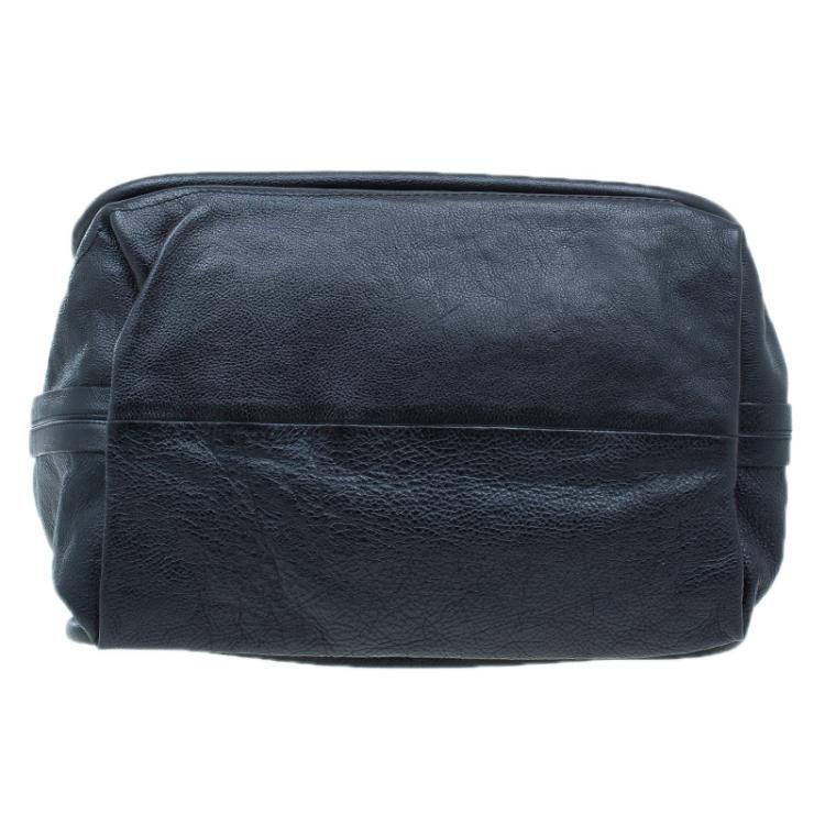Pre Owned Chloe Black Leather Paraty Shopper Tote