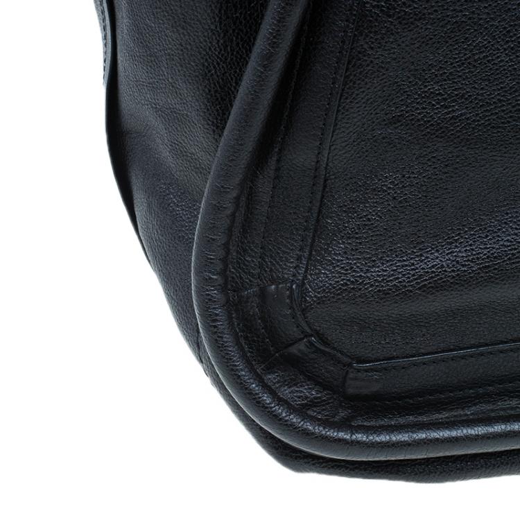 Pre Owned Chloe Black Leather Paraty Shopper Tote