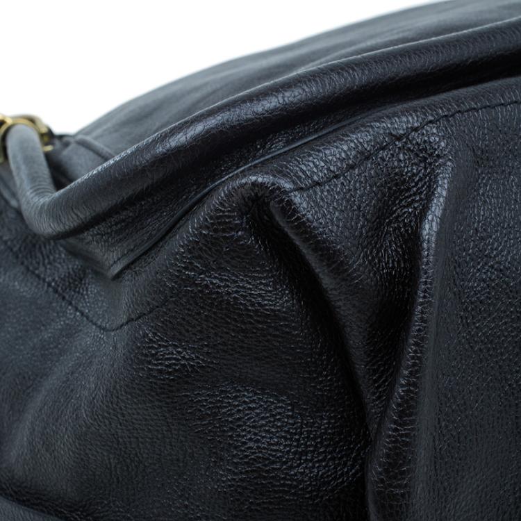 Pre Owned Chloe Black Leather Paraty Shopper Tote