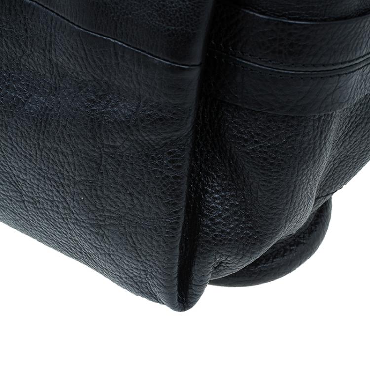 Pre Owned Chloe Black Leather Paraty Shopper Tote