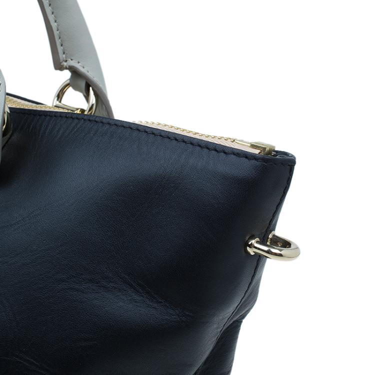 Pre Owned Chloe Black Leather Medium Baylee Tote Bag