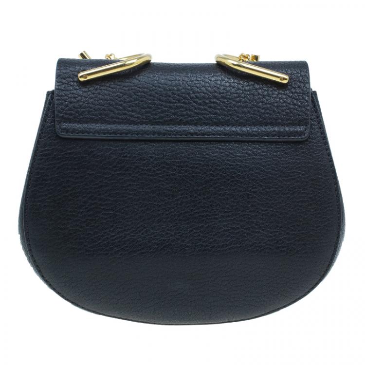 Pre Owned Chloe Black Leather Small Drew Shoulder Bag