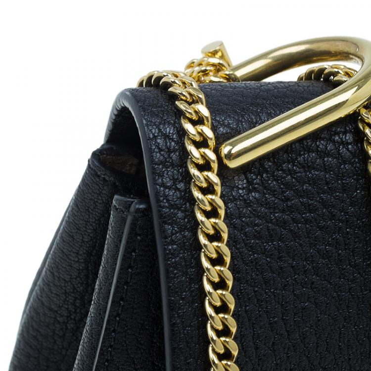 Pre Owned Chloe Black Leather Small Drew Shoulder Bag
