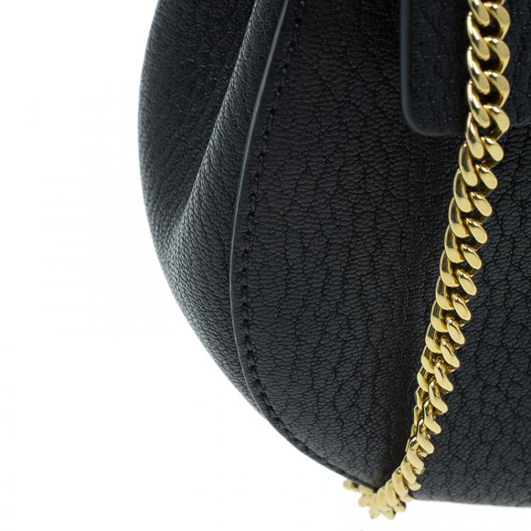 Pre Owned Chloe Black Leather Small Drew Shoulder Bag