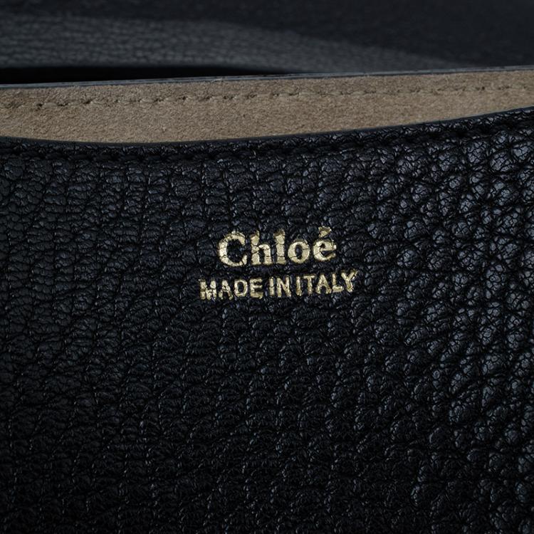 Pre Owned Chloe Black Leather Small Drew Shoulder Bag