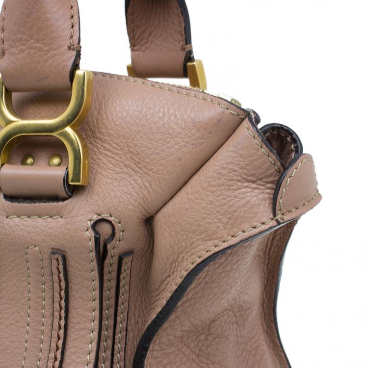 Pre Owned Chloe Beige Leather Large Marcie Shoulder Bag