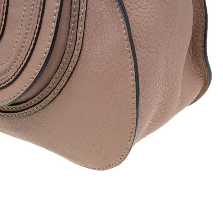 Pre Owned Chloe Beige Leather Large Marcie Shoulder Bag