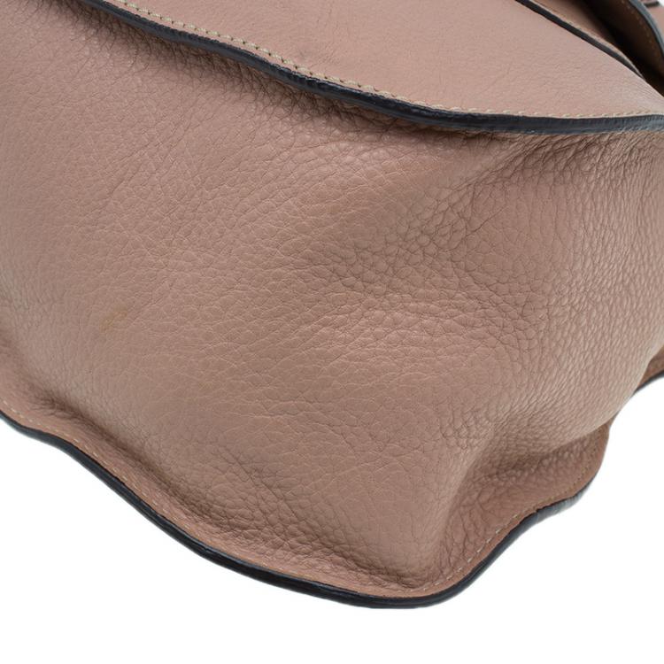 Pre Owned Chloe Beige Leather Large Marcie Shoulder Bag