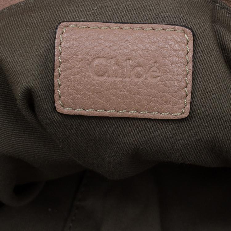 Pre Owned Chloe Beige Leather Large Marcie Shoulder Bag