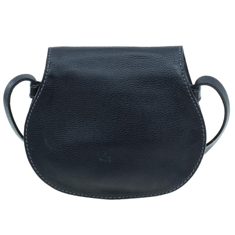 Pre Owned Chloe Black Leather Mini Marcie Crossbody Bag