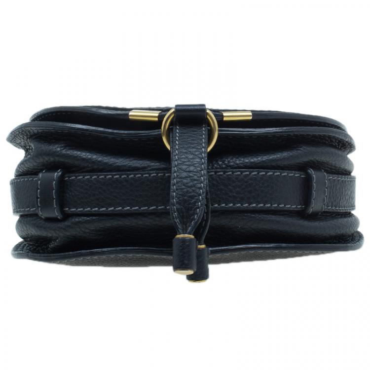 Pre Owned Chloe Black Leather Mini Marcie Crossbody Bag
