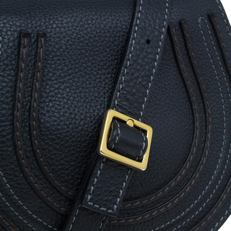 Pre Owned Chloe Black Leather Mini Marcie Crossbody Bag
