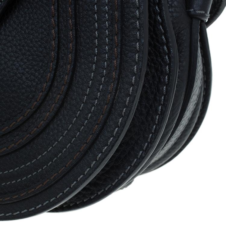 Pre Owned Chloe Black Leather Mini Marcie Crossbody Bag