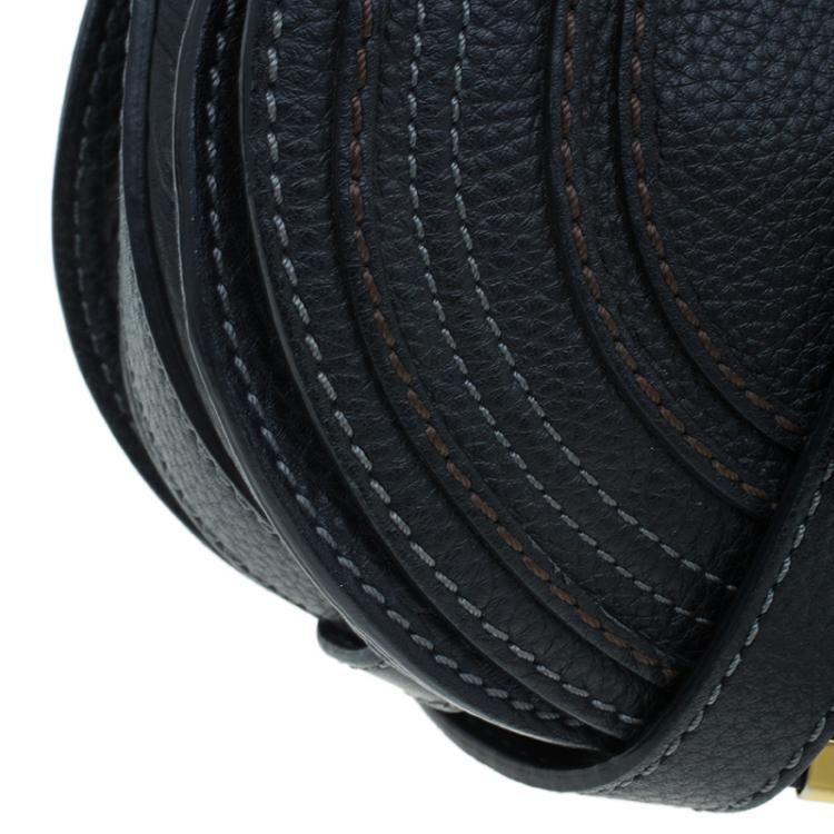 Pre Owned Chloe Black Leather Mini Marcie Crossbody Bag