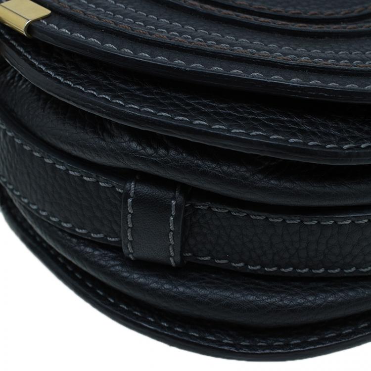 Pre Owned Chloe Black Leather Mini Marcie Crossbody Bag