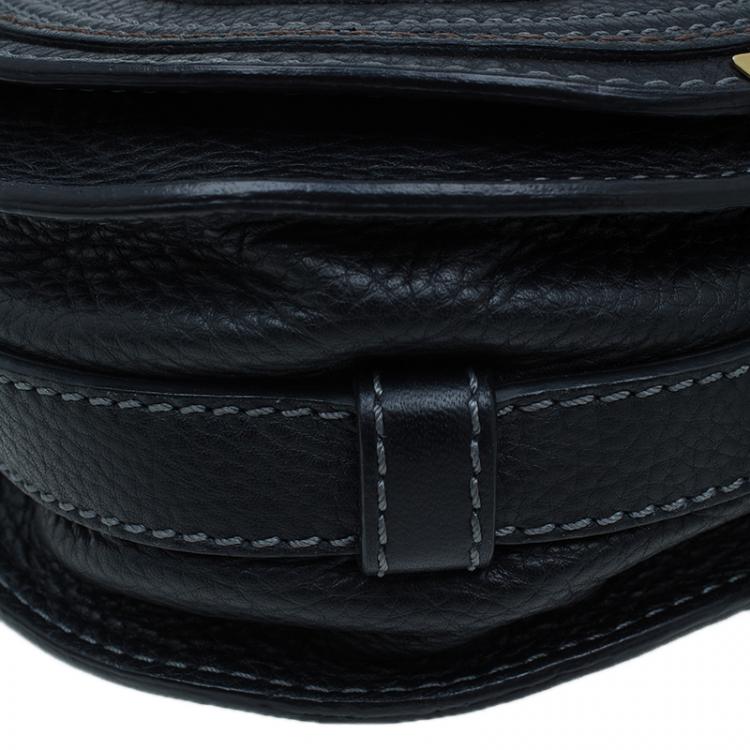 Pre Owned Chloe Black Leather Mini Marcie Crossbody Bag
