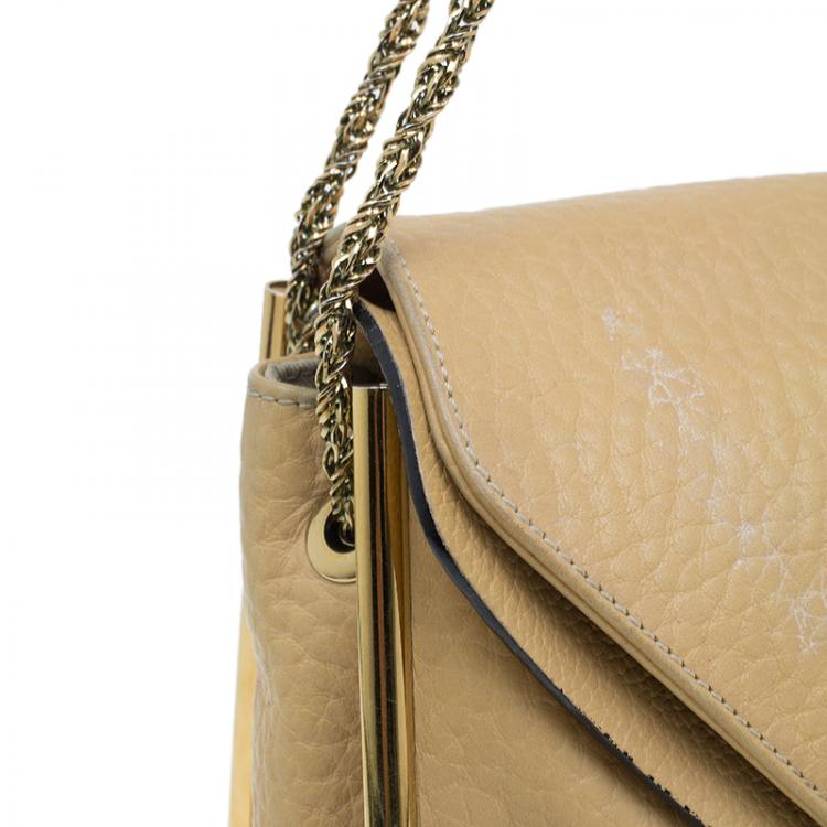 Pre Owned Chloe Camel Leather Medium Sally Crossbody Bag