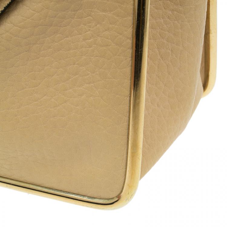 Pre Owned Chloe Camel Leather Medium Sally Crossbody Bag