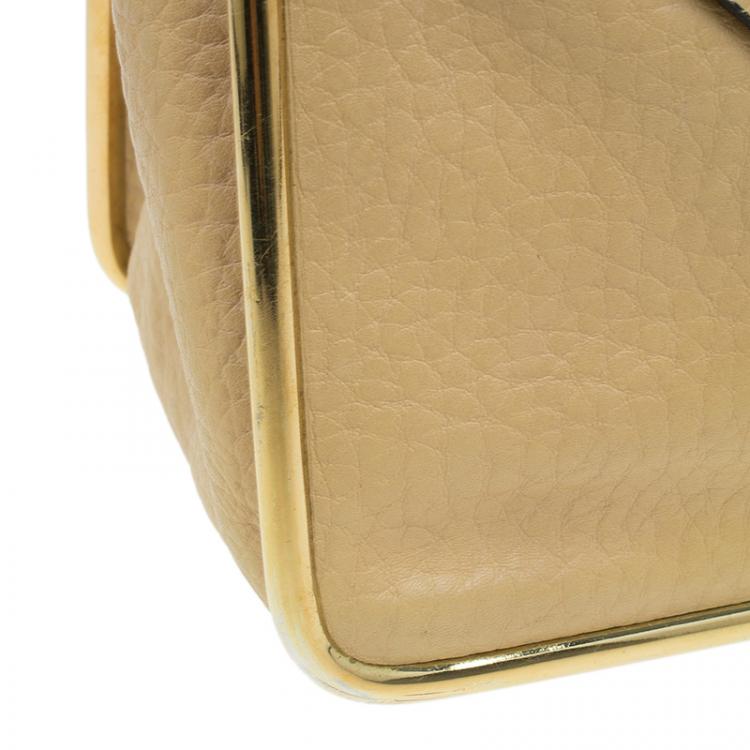 Pre Owned Chloe Camel Leather Medium Sally Crossbody Bag