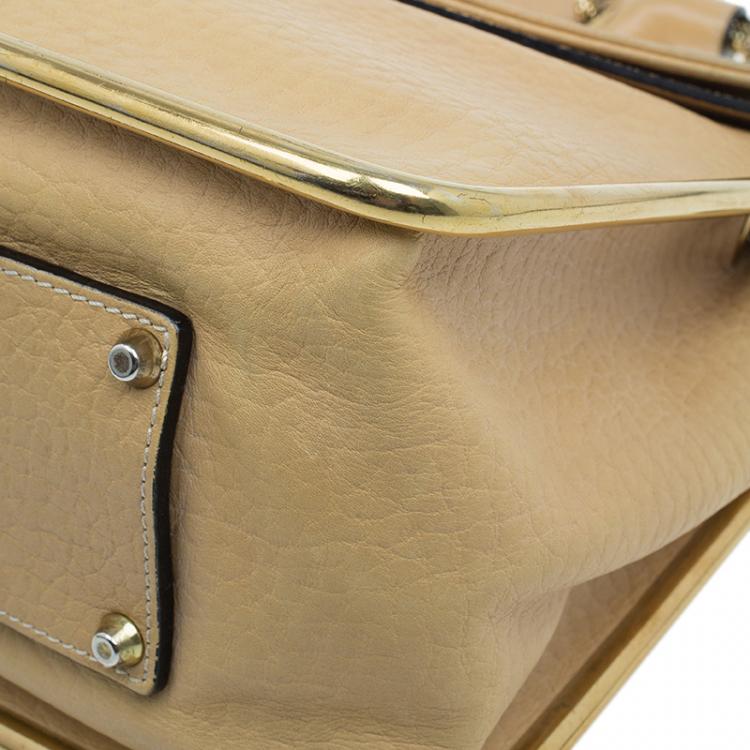 Pre Owned Chloe Camel Leather Medium Sally Crossbody Bag
