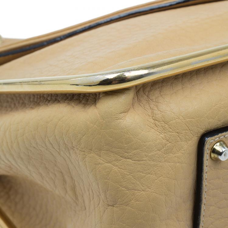 Pre Owned Chloe Camel Leather Medium Sally Crossbody Bag