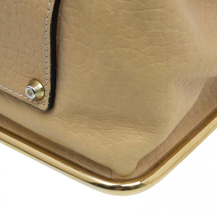 Pre Owned Chloe Camel Leather Medium Sally Crossbody Bag
