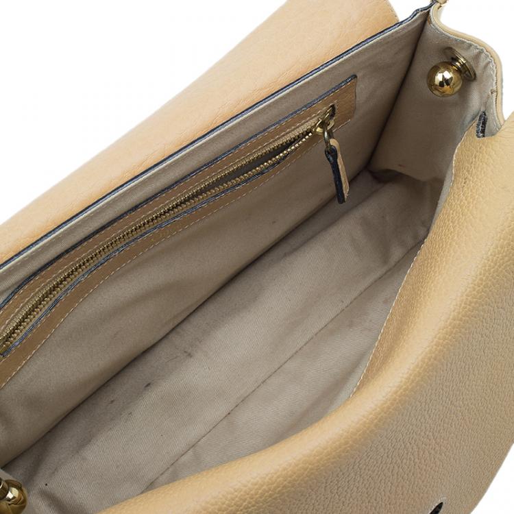 Pre Owned Chloe Camel Leather Medium Sally Crossbody Bag