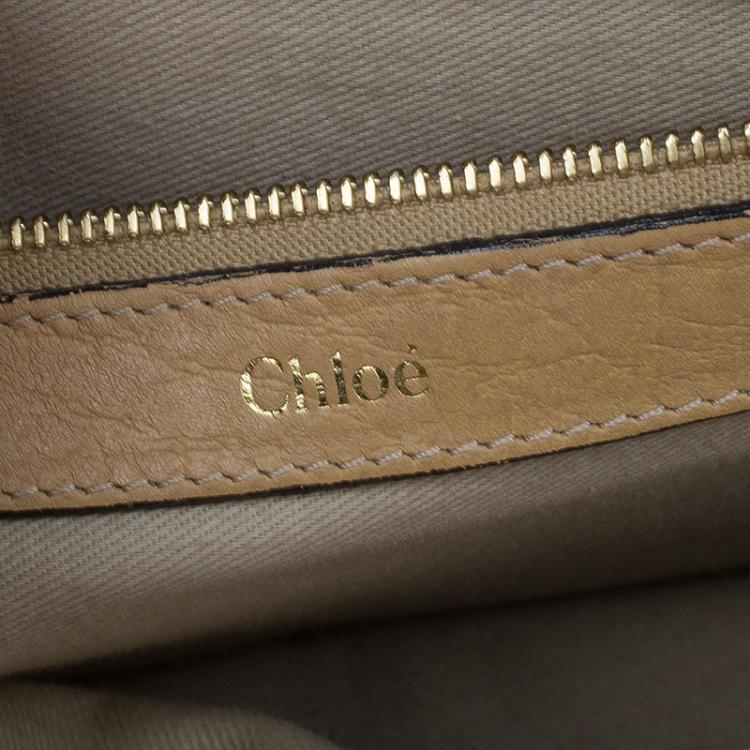 Pre Owned Chloe Camel Leather Medium Sally Crossbody Bag